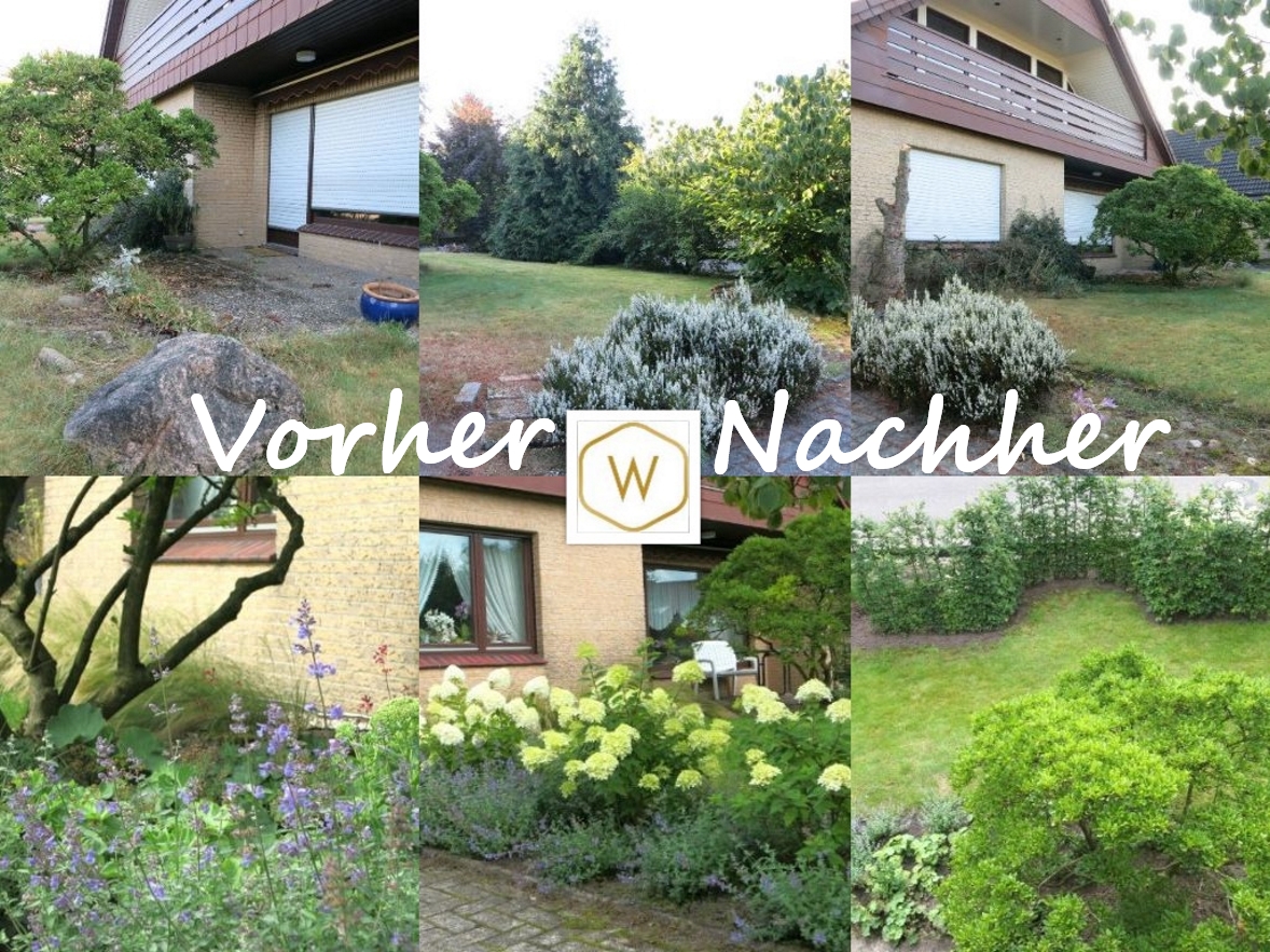 garten neu gestalten vorher nachher